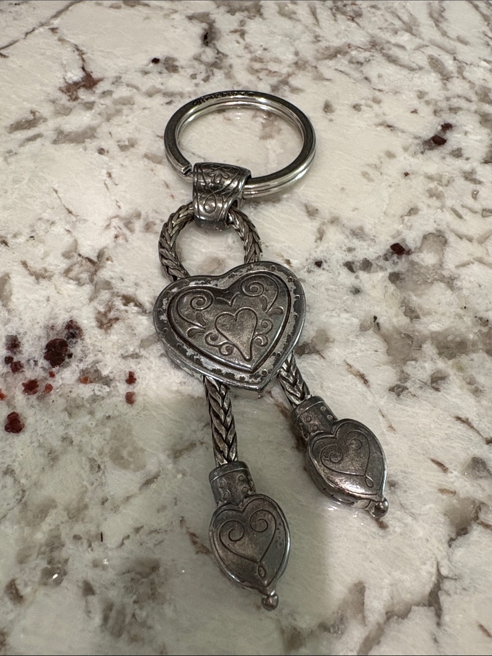 Brighton Silver-Tone Heart Key Ring